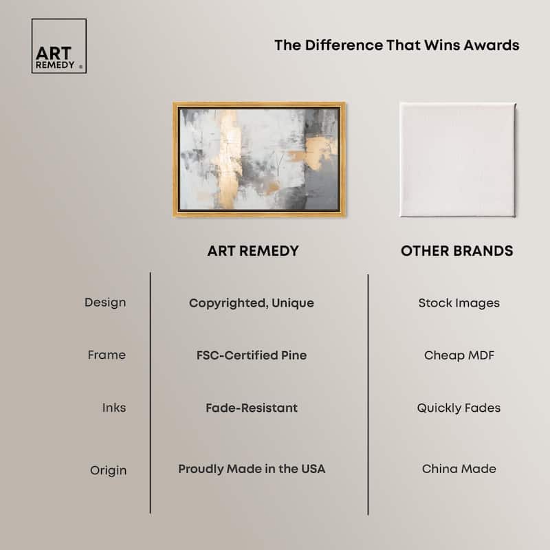 Gilded Gray III Canvas by Art Remedy