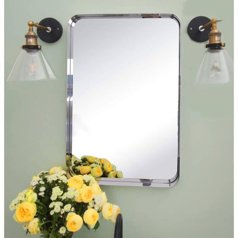 Arthers Stainless Steel Metal Bathroom Vanity Wall Mirror