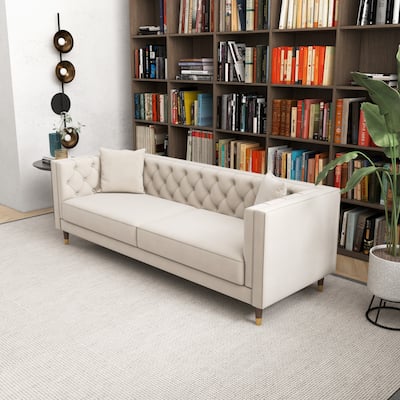 Lamont Luxury Modern Tufted Velvet Living Room Couch
