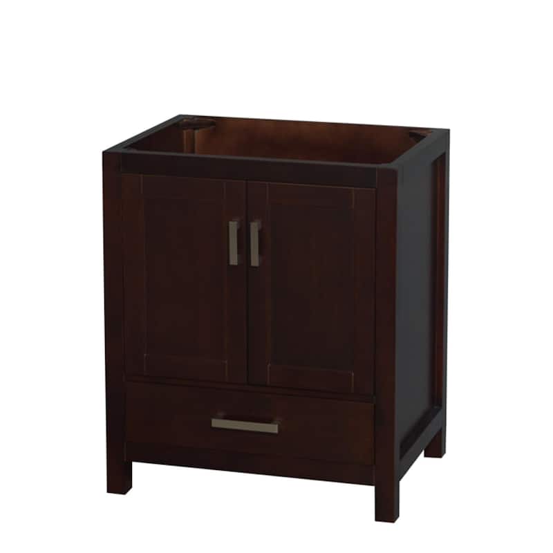 Wyndham Collection Sheffield 30" Hardwood Vanity Cabinet Only - Less - Espresso - Espresso Finish