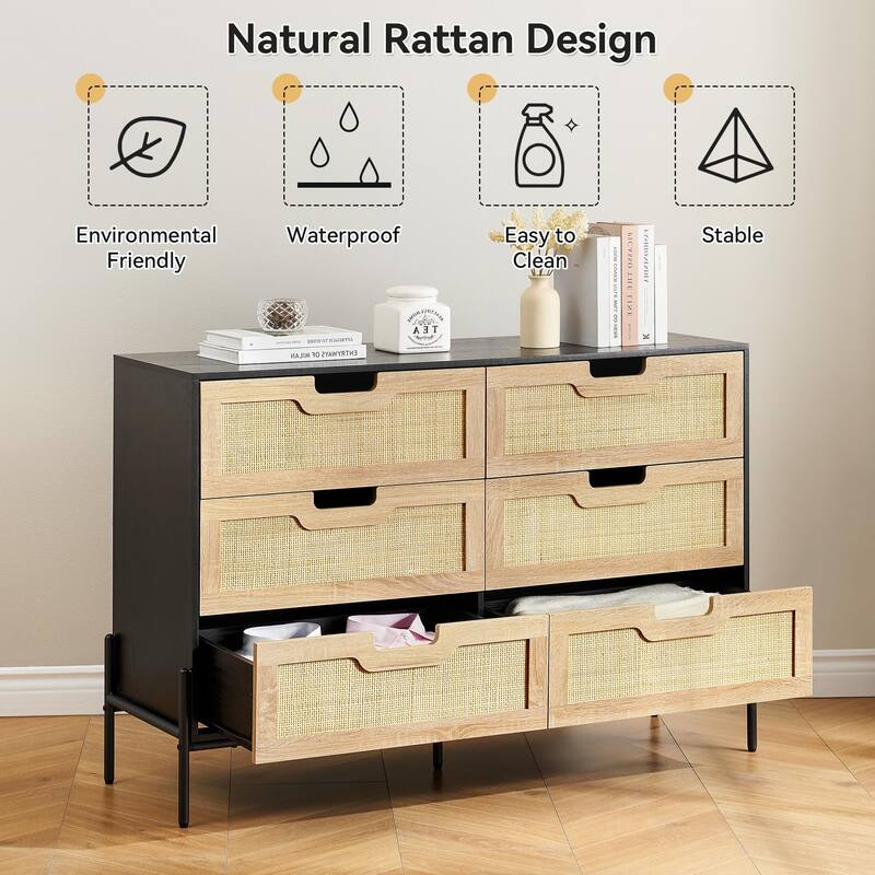 Eie Rattan BedroomDresser Organizer Units for Living Room