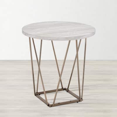 Steve Silver Ravine Marble Top Side Table