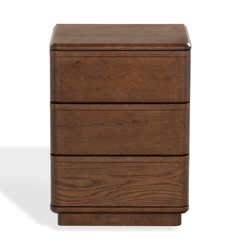 SAFAVIEH Couture Guillermo 3-Drawer Wood Nightstand