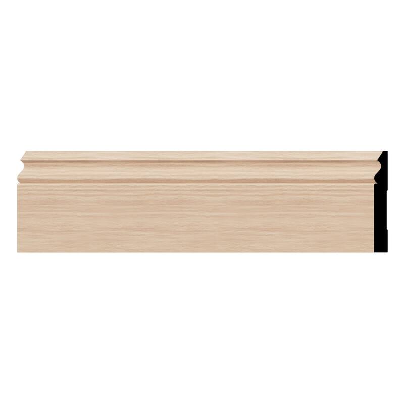 WM217: 9/16-in D x 5-1/4-in W x 96-in L Americraft Solid Hardwood Stain Grade Base Moulding - Red Oak