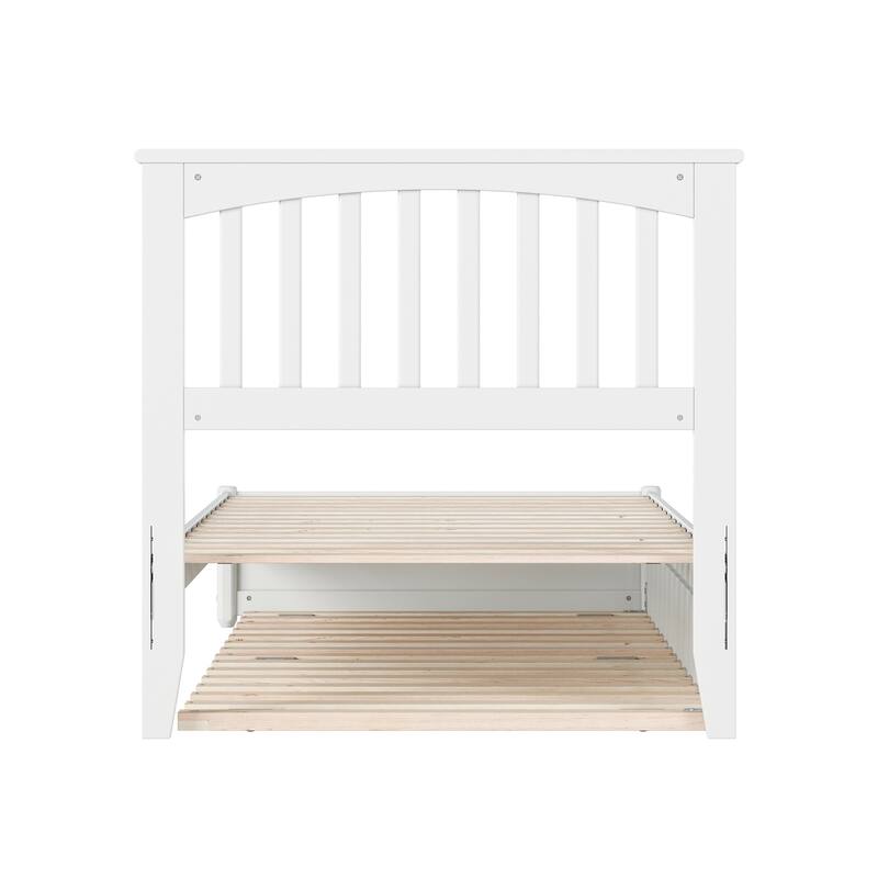 Everett Platform Bed with Panel Footboard and Twin XL Trundle