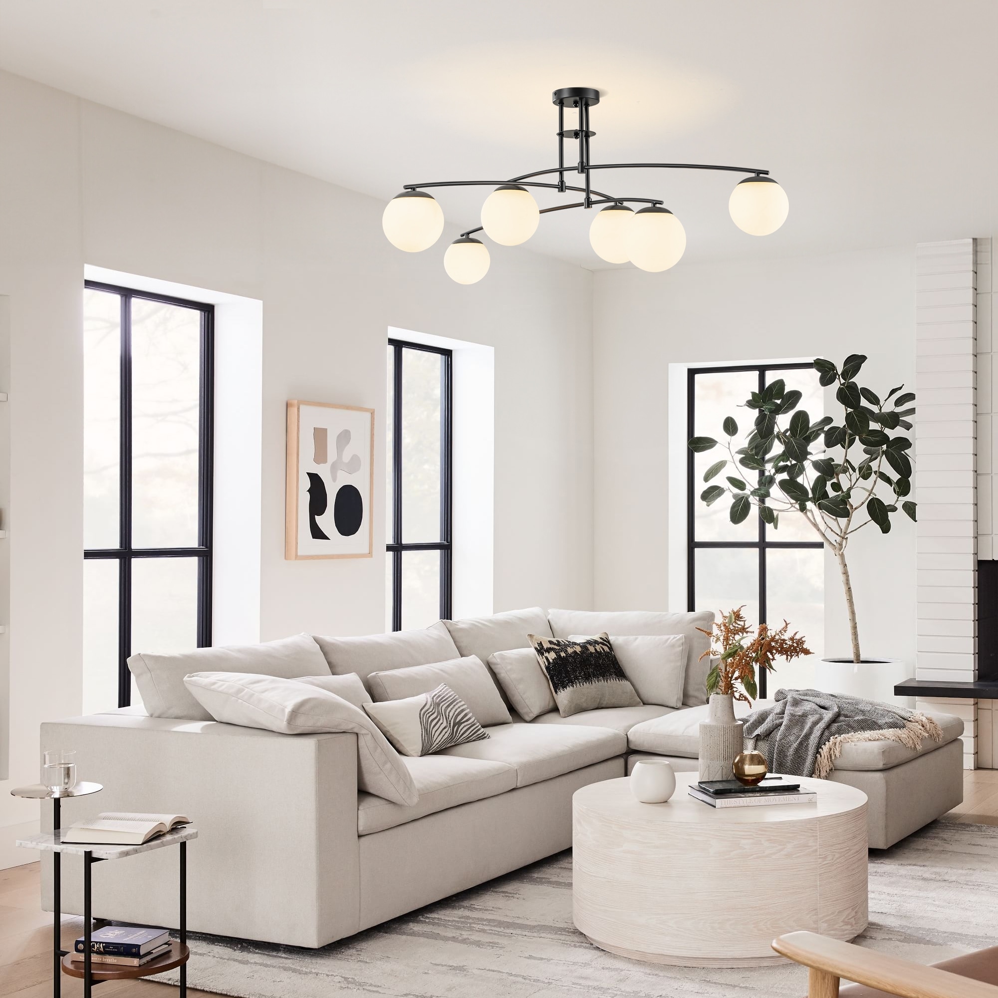 West elm sputnik flush mount discount