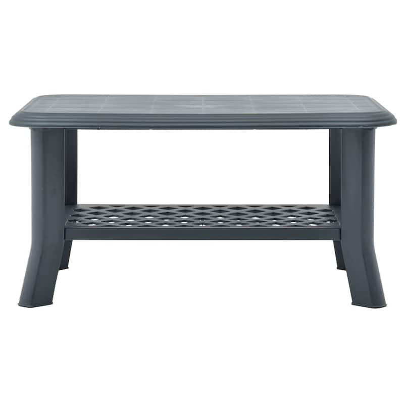 vidaXL Coffee Table Green 35.4"x23.6"x18.1" Plastic
