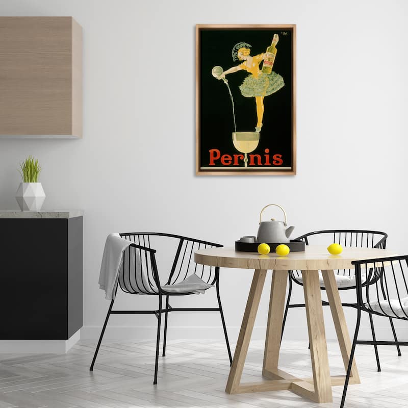 Stupell Vintage Pernis Wine Pour Framed Floater Canvas Wall Art Design By Marcus Jules