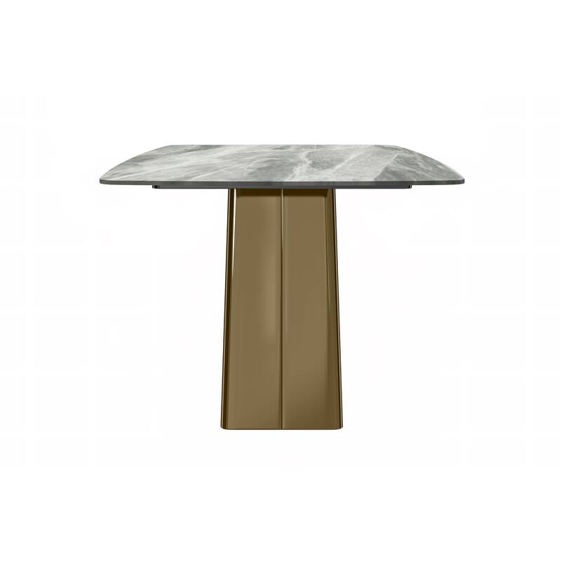 Quinix Rectangular Dining Table with Sintered Stone/Glass Top