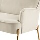 preview thumbnail 29 of 117, Barbara 43" Contemporary Velvet Loveseat Sofa with Goldtone Metal Legs by HULALA HOME