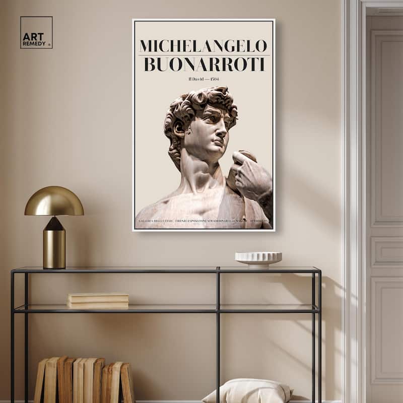 Gaze of Michelangelo's David Canvas by Art Remedy