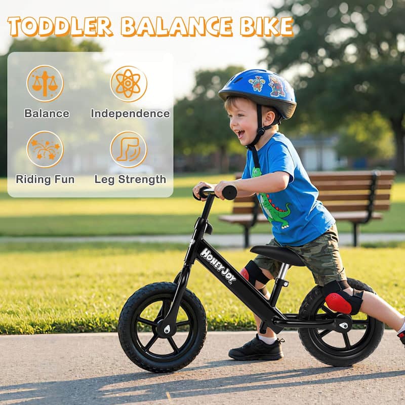 Honeyjoy 11” Lightweight Toddler Balance Bike, Tool-Free Adjustable - See Details
