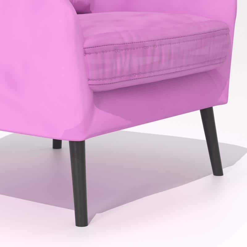 Velvet Tuft Thick Cushion Accent Chair (Set of 2)
