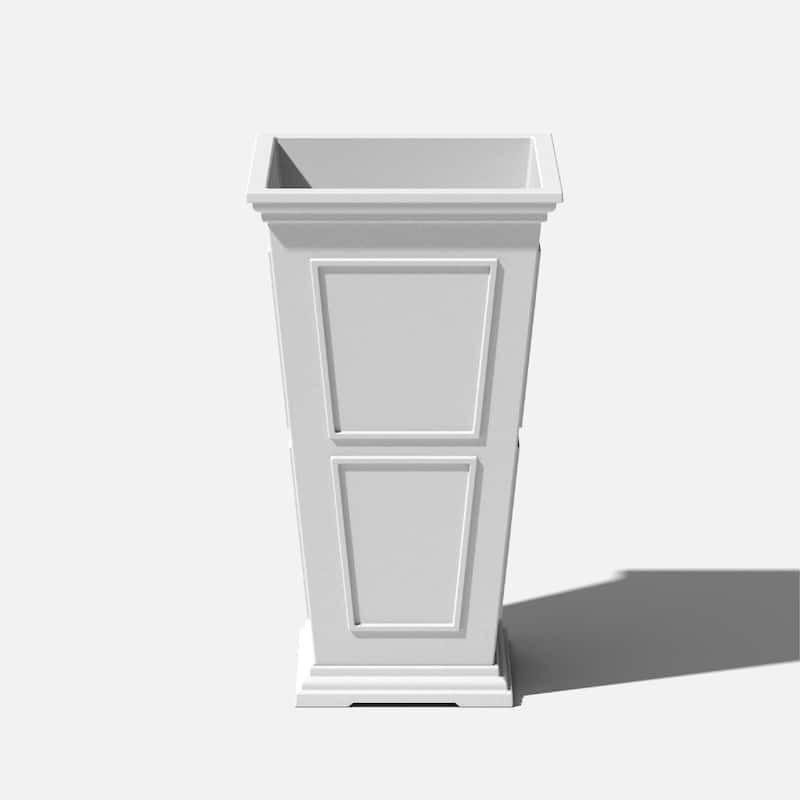Veradek Brixton Tall 28-inch Planter - 26"H x 14.75"W x 14.75"L - White