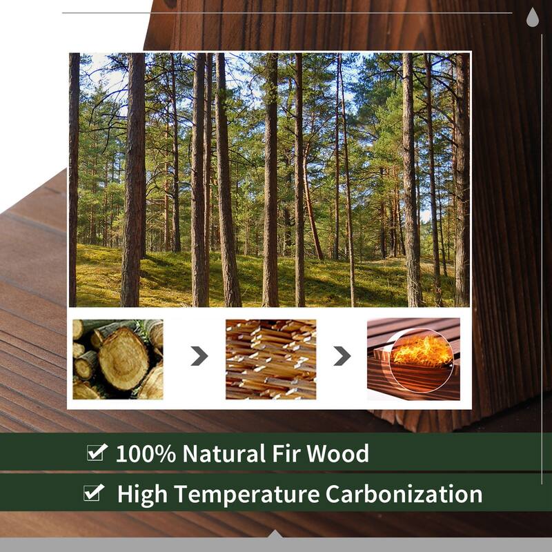 Outsunny Accent Two-Tier Rustic Wooden Barrel Fountain