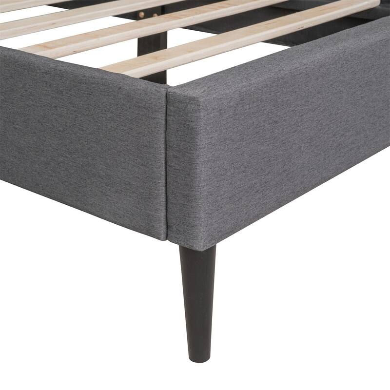 Merax Upholstered Linen Platform Bed, 3 colors