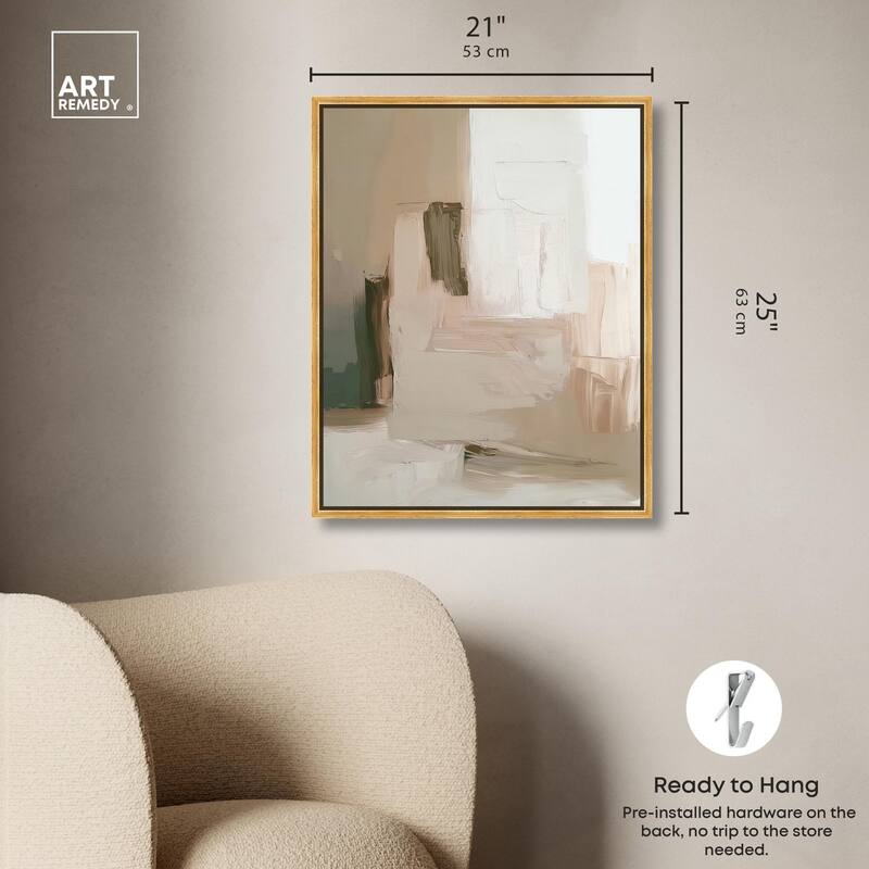Calm in Texture Canvas by Art Remedy
