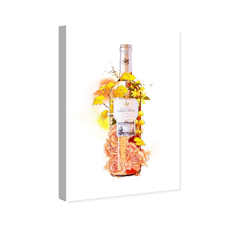 Wynwood Studio Canvas Floral and Botanical Autumn and Floral Notes Orange and Light Orange Rustic Wall Art Canvas Print