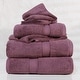 preview thumbnail 115 of 159, Superior Egyptian Cotton Pile Heavyweight 6-Piece Towel Set 6-Piece Set - Plum