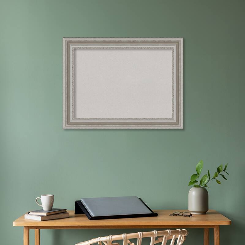 Parlor Framed Grey Corkboard Bulletin Board