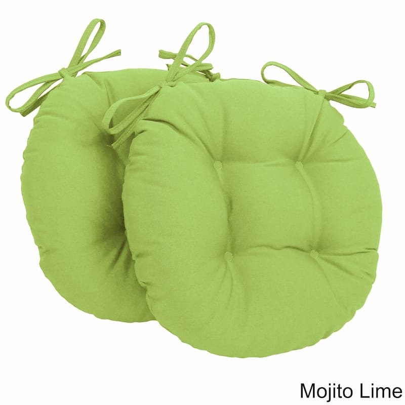16-inch Round Indoor Twill Chair Cushions (Set of 2 or 4) - 16 x 16