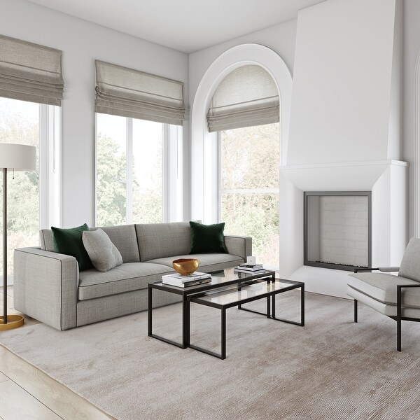 Silver Orchid Goetz Blackened Bronze Nested Coffee Table - On Sale