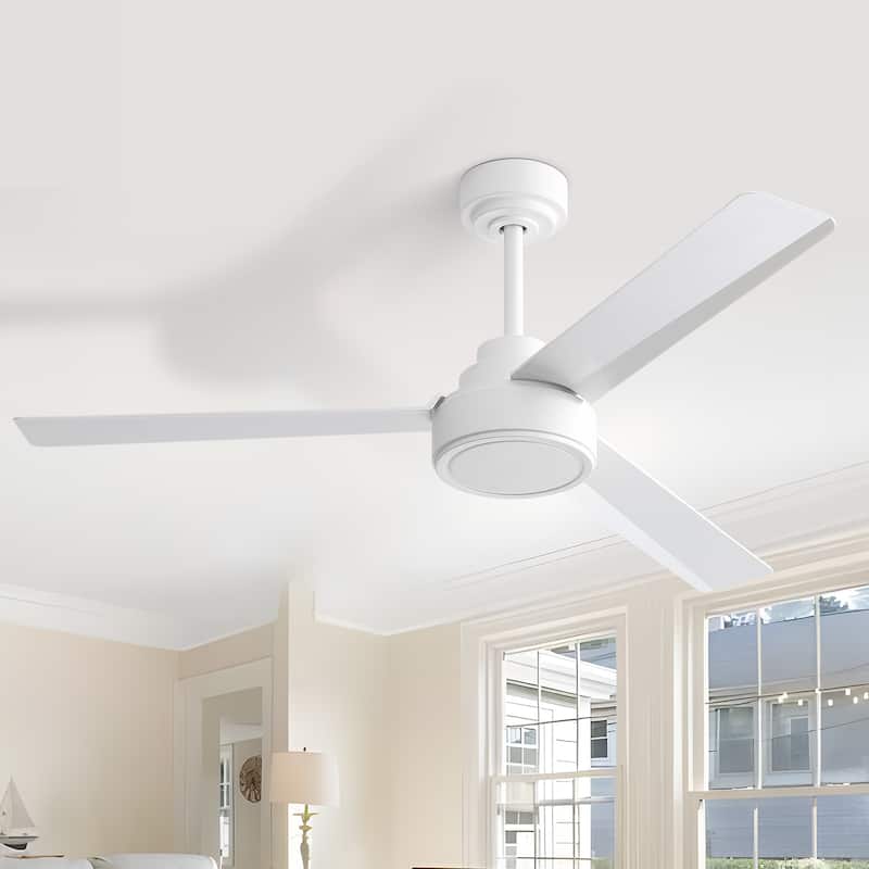 52 inch Modern Ceiling Fan With Remote Control(No Light),6 WInd Speed,Reversible Airflow