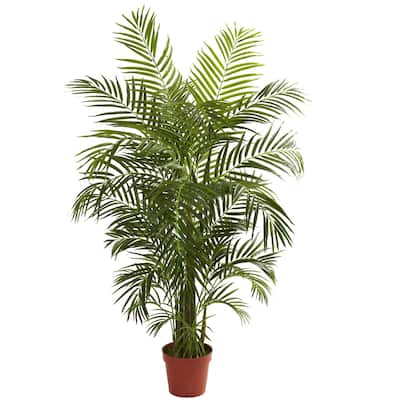 Coastal Palm Tree Indoor Outdoor Decor - 4.5Ft Artificial Palm Tree with Bendable Branches - Home Office Patio Decor - 4.5ft.