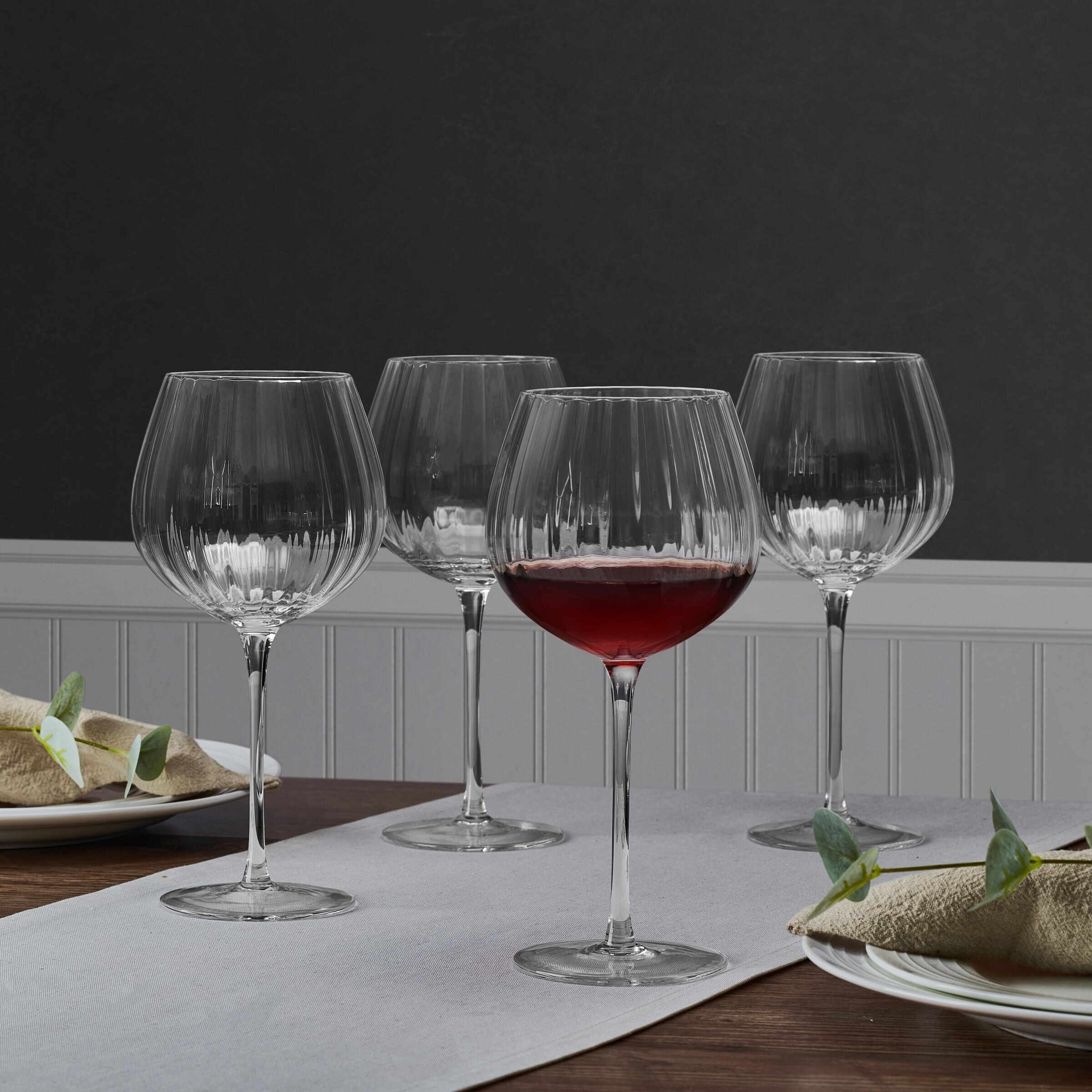 Mikasa Optic Set of 4 Red Wine Glasses, 19 Ounce
