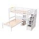 preview thumbnail 8 of 34, Twin Size Loft Bed with a Stand-alone Bed, Desk, Shelves and Drawers