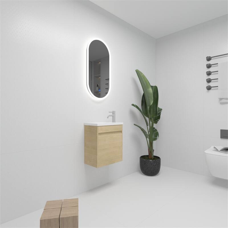 17 Inch Bathroom Vanity With Single Sink For Small Bathroom
