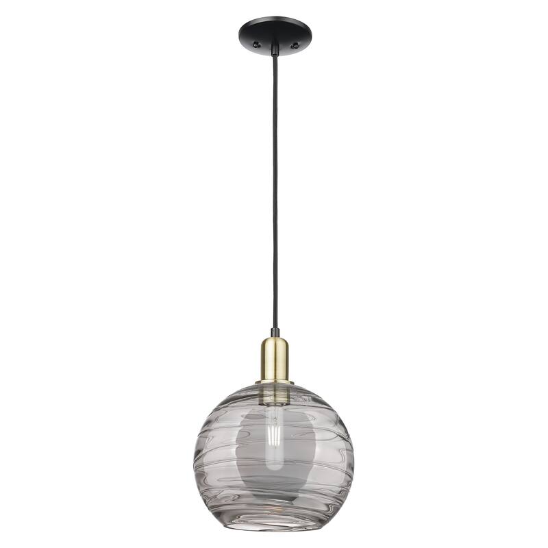 Innovations Lighting Endless Possibilities Arcadia - Athens Deco Swirl - 1 Light 10" Cord Hung Mini Pendant - Black Antique Brass