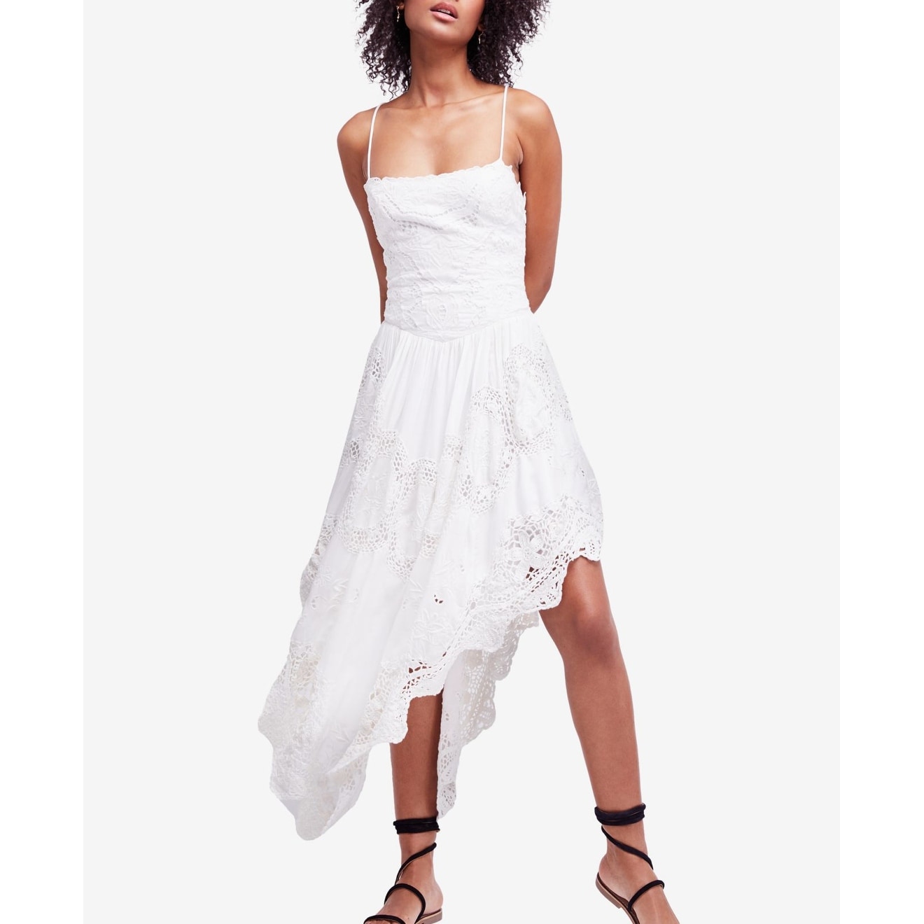 free people white crochet dress