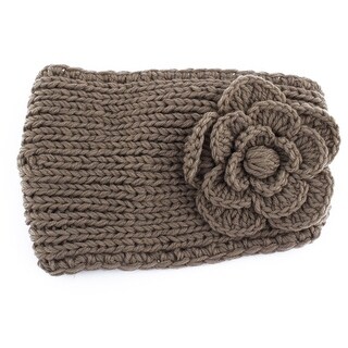 Shop Winter Women Knitting Crochet Camellia Flower Headband