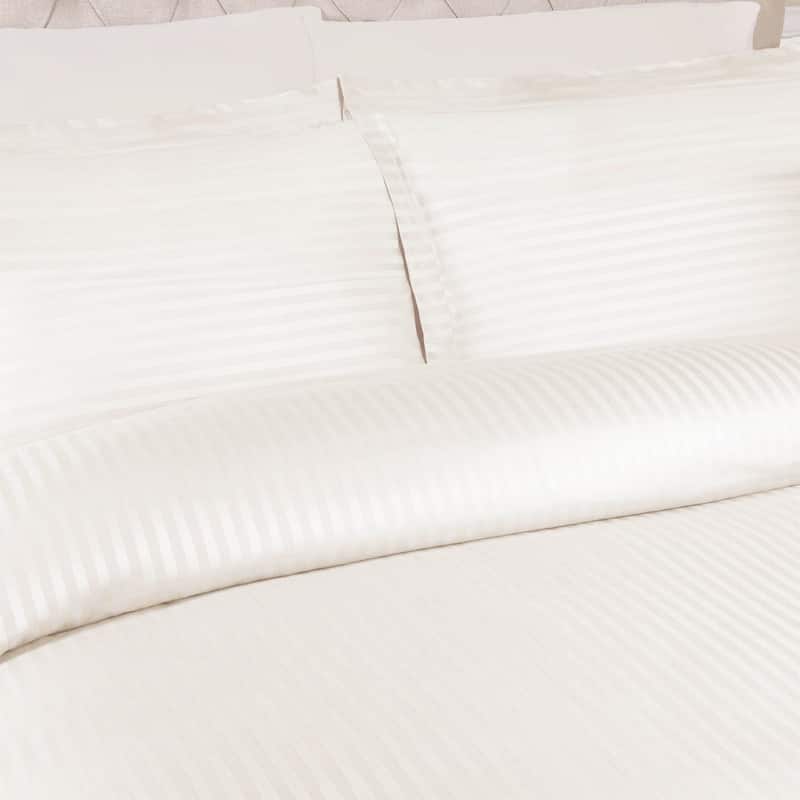 Superior 400 TC Stripe Egyptian Cotton Sateen Duvet Cover Set