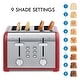 preview thumbnail 4 of 6, Kenmore 4-Slice Red Stainless Steel Toaster, Dual Controls, Wide Slot