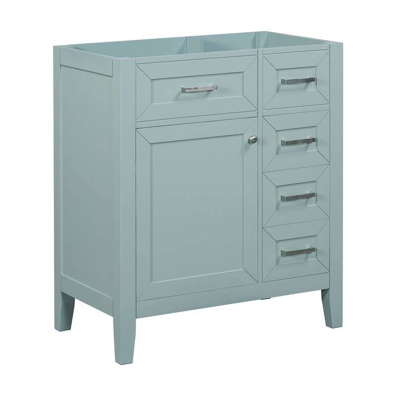 30" Solid Bathroom Vanity with Sink Set, Bathroom Cabinet with Drawers