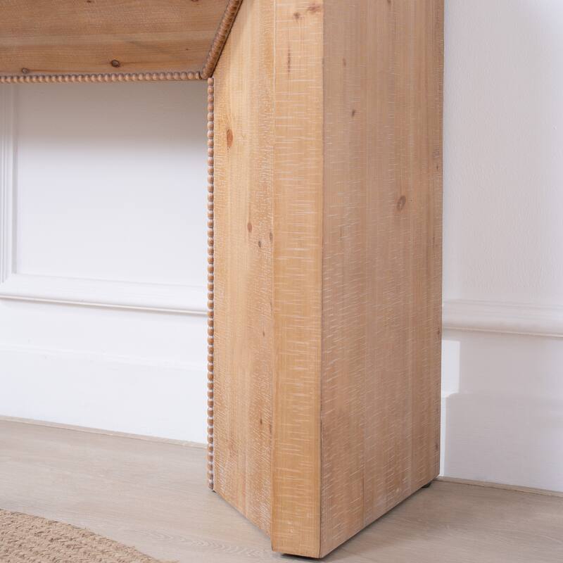 62" Modern Rustic Console Table - Solid-Look Engineered Wood Entryway Table