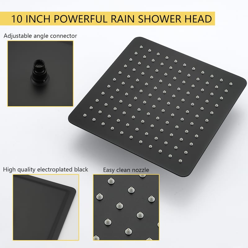 Ceiling Mount Shower Faucet and Tub Faucet with 10 inch Fixed Shower Head