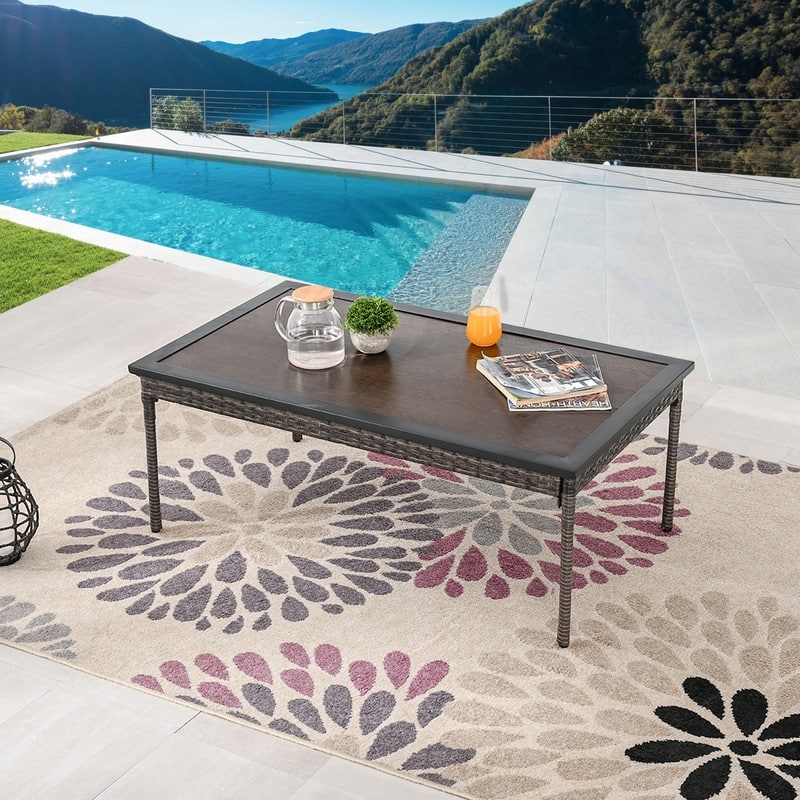 Patio Festival Outdoor Metal Coffee Side End Table