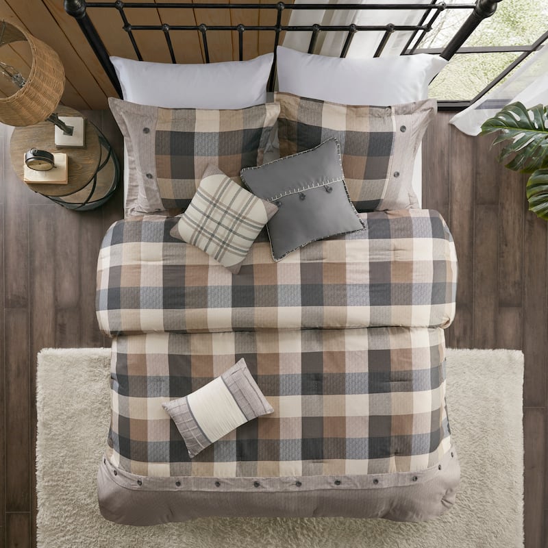Madison Park Pioneer 7-piece Herringbone Comforter Set
