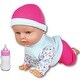 preview thumbnail 1 of 3, Lissi: 12" Crawling Baby Doll - Pink & Blue - Interactive Doll, Kids 2+