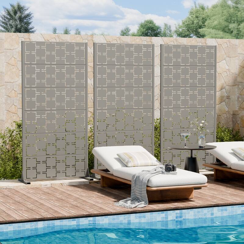 6 ft. H x 4 ft. Metal Privacy Screen Free Standing