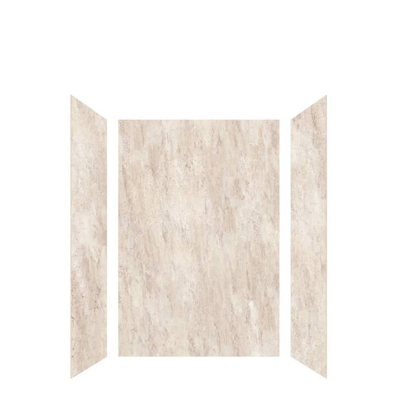 Transolid LWK483672 Lusso 72" H x 48" W x 36" D Three Wall Alcove