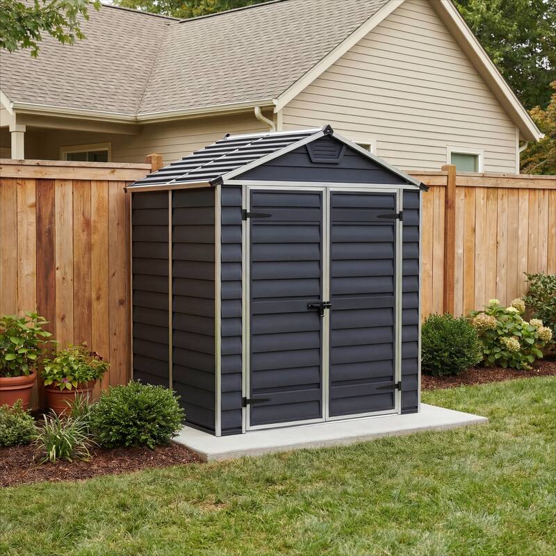 Skylight 6 ft. Midnight Grey Garden Outdoor Storage Shed - 6FT. X 5FT.