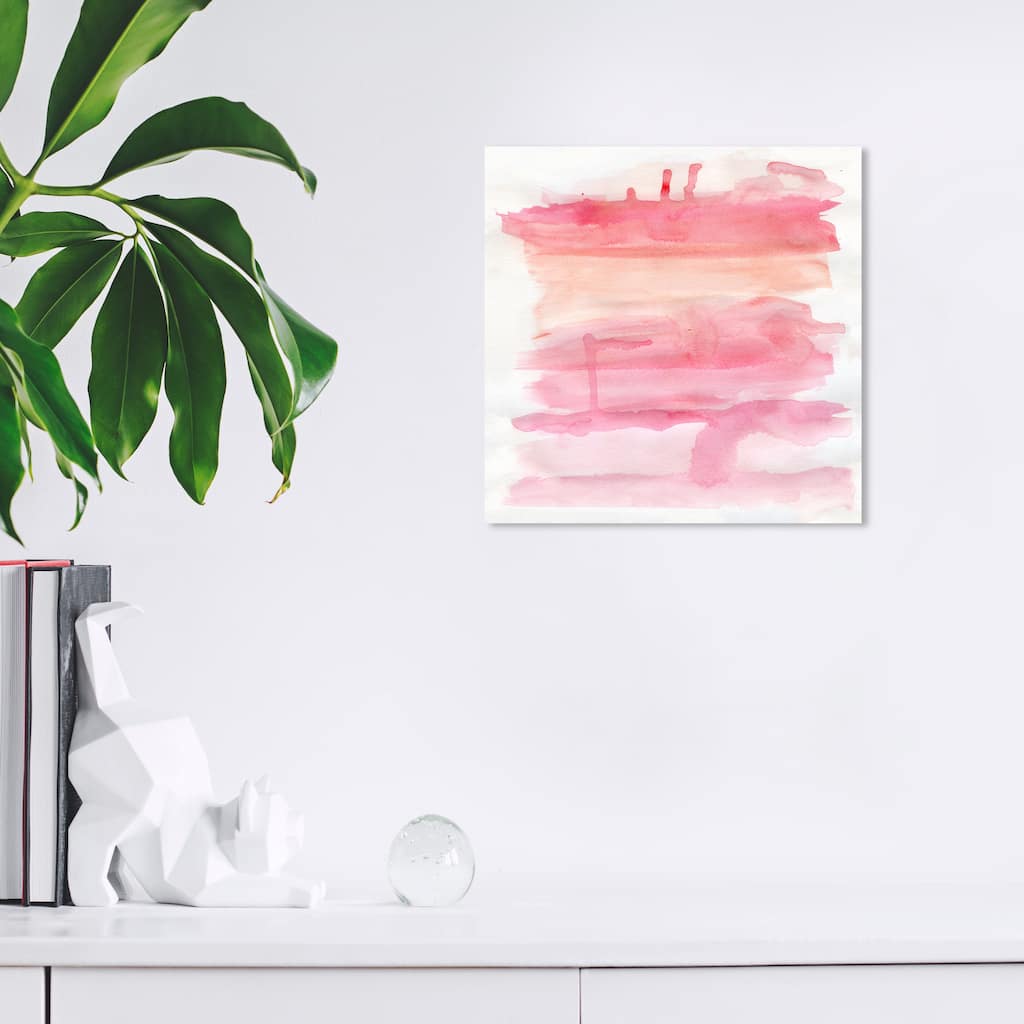 Wynwood Studio Abstract Tulle Pink and Modern & Contemporary Wall Art Canvas Print