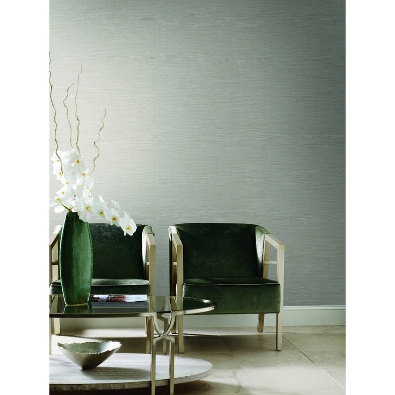 Encinitas Ramie Weave Light Gray Wallpaper - Light Gray