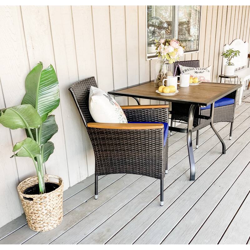 MAISON ARTS Outdoor Patio 6 Pieces Dining Set with Umbrella