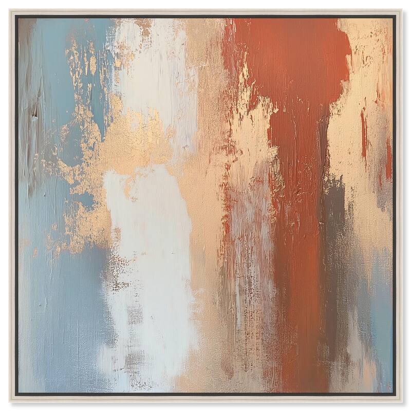 Coastal Rust I Canvas by Art Remedy - Silver - 30" x 30"
