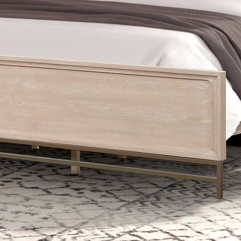Furniture of America Drayden Light Oak Solid Wood Platform Bed